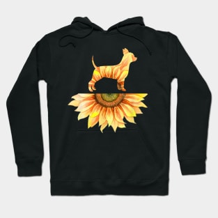 Chihuahua Sunflower Graphic Hoodie